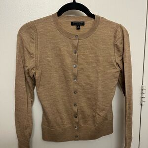Banana Republic Camel Stretch Merino Cardigan Sweater